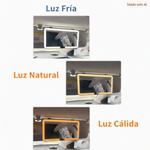 Espejo con luz LED para auto
